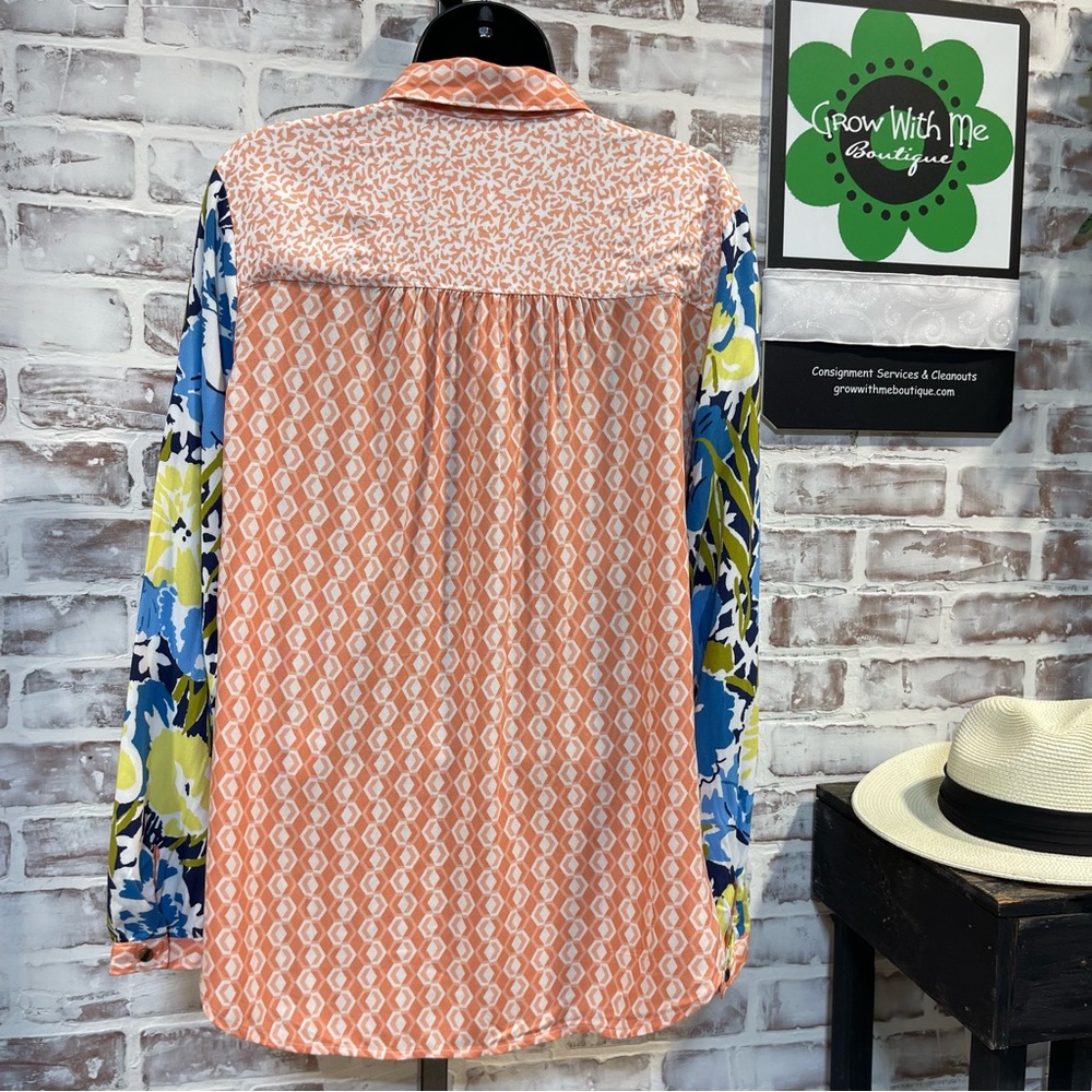 Maeve Multicolor Patterned dog print Blouse Womens small - Picture 4 of 6